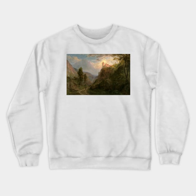 The Monastery of San Pedro (Our Lady of the Snows) by Frederic Edwin Church Crewneck Sweatshirt by Classic Art Stall